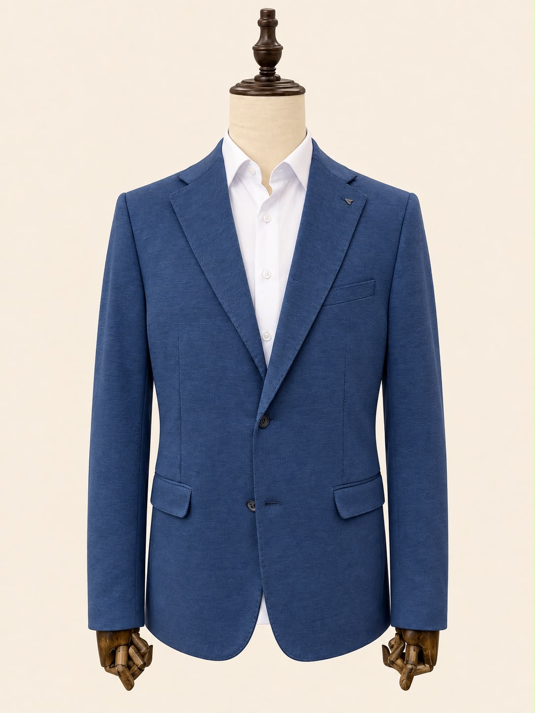 Blazer azul texturizado