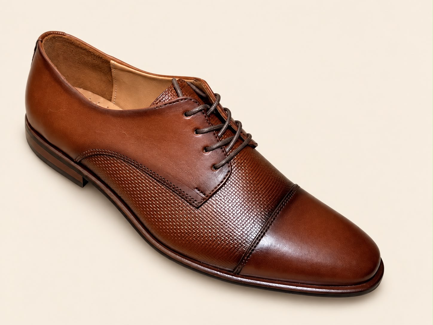 Derby caoba cap-toe